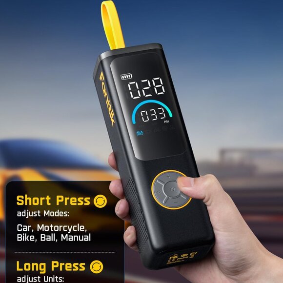 Portable Air Compressor for Car Tires, 35s Fast Inflation, 150PSI Cordless Tire - Picture 3 of 10